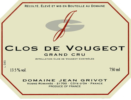  Clos de Vougeot Grand Cru, Domaine Jean Grivot